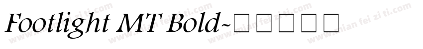 Footlight MT Bold字体转换